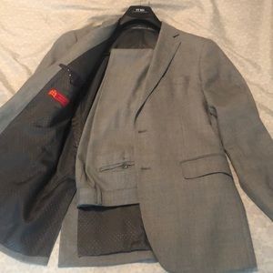 Grey mini Herringbone suit